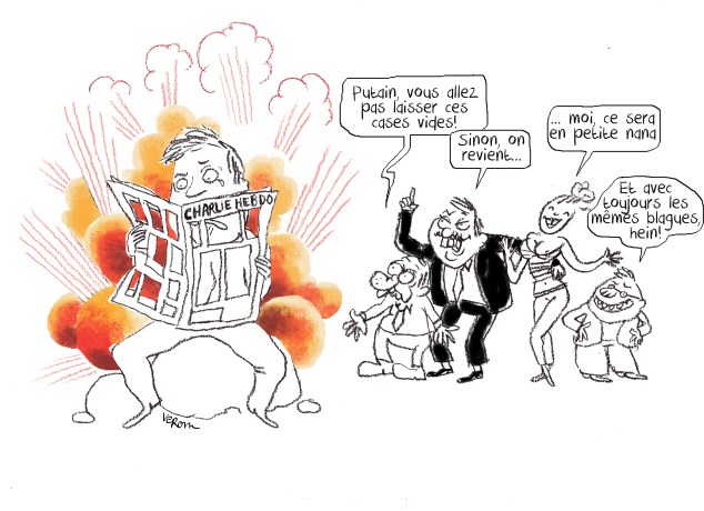 dessin d'hommage aux dessinateurs de Charlie Hebdo - 